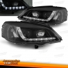 FARÓIS COM LUZ DIURNA LED / OPEL ASTRA G / 97-04 FUNDO CROMADO