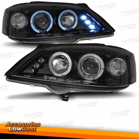 FAROIS ANGEL EYES / OPEL ASTRA / 97-04 FUNDO PRETO