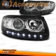 FAROIS COM LUZ DIURNA LED / HYUNDAI SANTA FE / 06-10 FUNDO PRETO