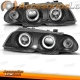 FARÓIS ANGEL EYES / BMW E46 / 98-01 FUNDO PRETO