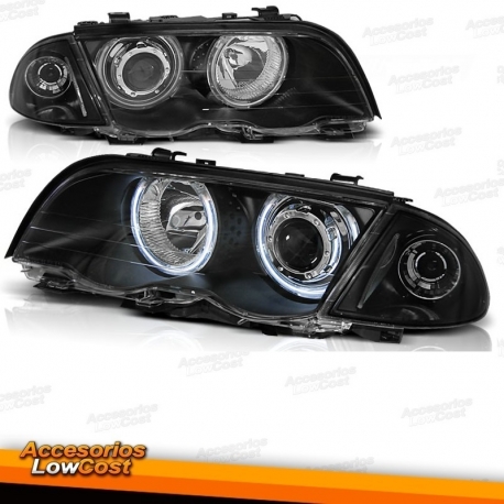 FAROS OJOS DE ANGEL CCFL E46 BERLINA/TOURING 98-01 NEGRO