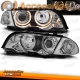 FARÓIS ANGEL EYES / BMW  E46 BERLINA / 98-01 FUNDO CROMADO