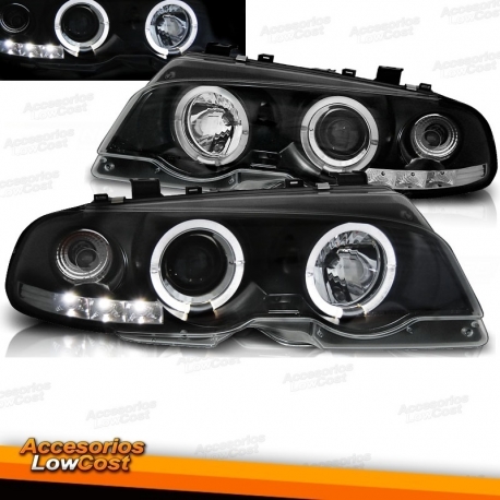 FAROIS ANGEL EYES / BMW E46 COUPE / CABRIO / 99-03 FUNDO PRETO
