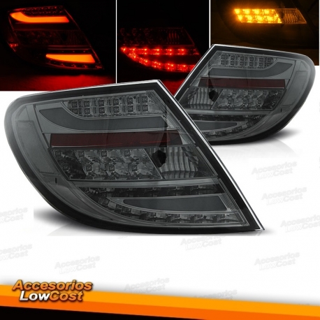 FAROLINS TRASEIROS LED / MERCEDES C W204 / 07-11 CROMADO ESCURECIDO