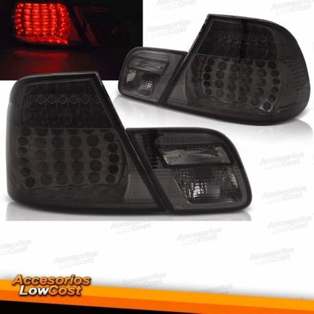 FAROLINS TRASEIROS LED / BMW E46 COUPE / 99-03 ESCUROS