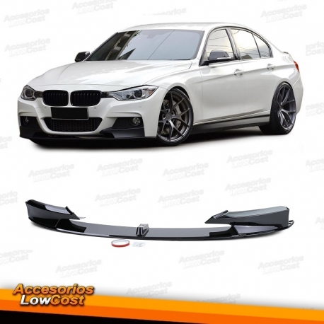 SPOILER DELANTERO DE PARAGOLPES M PARA BMW Serie 3 F30 2011-, NEGRO BRILLO LOOK PERFORMANCE