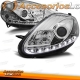 FARÓIS LUZ DIURNA( REAL DAY LIGHT) FIAT GRANDE PUNTO / FUNDO CROMADO
