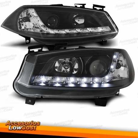 FAROIS LUZ DIURNA RENAULT MEGANE 2 02-05. FUNDO PRETO