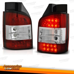 PILOTOS TRAS. LED T5, 03-09 - PORTON TRASERO- CRISTAL CLARO ROJO-BLANCO