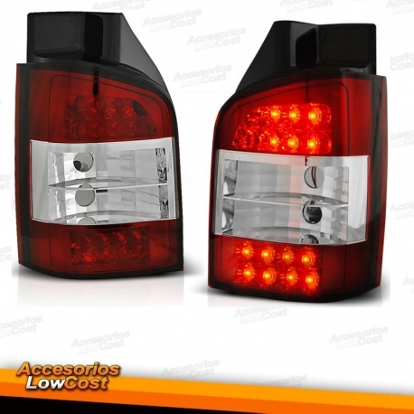 FAROLINS TRASEIROS LED / VW T5 / 03-09 VERMELHO BRANCO