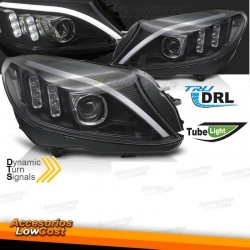 FAROIS COM LUZ DIURNA LED / FIAT GRANDE PUNTO 10-08 FUNDO PRETO