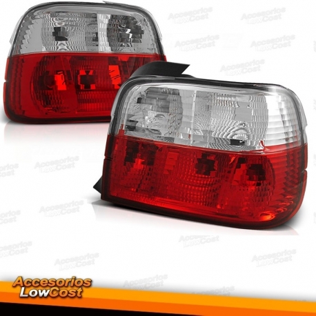 PILOTOS TRAS. BMW E36, 90-97- SOLO COMPACT- CRISTAL / ROJO- BLANCO