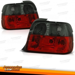 PILOTOS TRAS.S BMW E36, 90-97- SOLO COMPACT- CRISTAL / ROJO- NEGRO