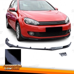 Spoiler delantero labio sport parachoques negro brillo para VW Golf 6 08-12