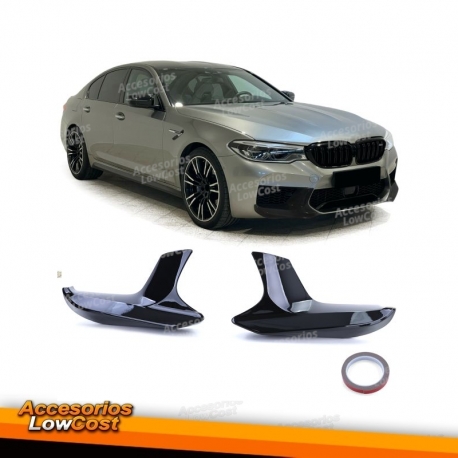 Esquinas del alerón del parachoques delantero acabados brillantes para BMW M5 F90 17-20