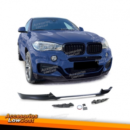 Spoiler delantero negro mate apto para BMW X6 F16 14-19