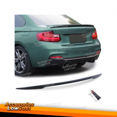 Spoiler trasero deportivo negro brillante apto para BMW Serie 2 F22 Coupé