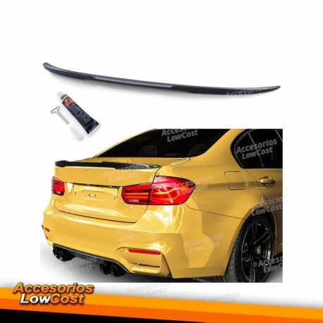 Spoiler trasero deportivo con apariencia de carbono adecuado para BMW Serie 3 sedán F30 F80 M3 11-19