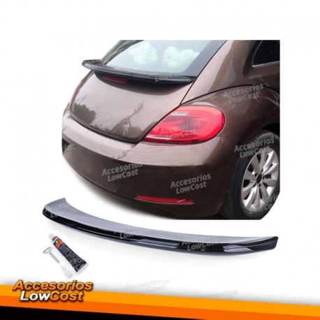 Spoiler trasero deportivo negro brillante para VW Escarabajo 5C 11-19