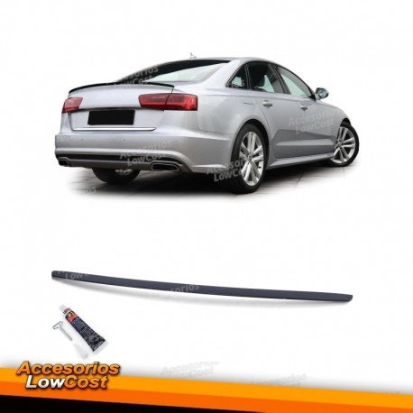 Spoiler trasero deportivo negro mate para Audi A6 C7 sedán 11-18