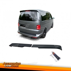 Spoiler traseiro preto brilhante ABE para VW Bus T6 T6.1 com portas traseiras