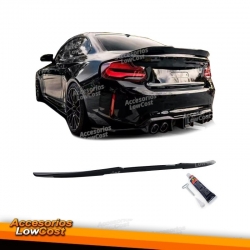 Spoiler traseiro rabo de pato preto brilhante adequado para BMW Série 2 F22 Coupe 2013-2022