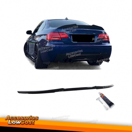 Spoiler trasero cola de pato negro brillo apto para Serie 3 BMW E92 Coupé 06-13