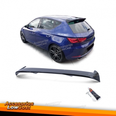 Spoiler traseiro de teto esportivo preto brilhante para Seat Leon 3 5F 12-20