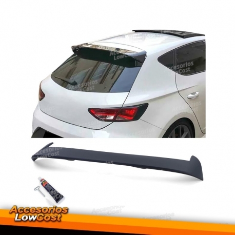 Spoiler trasero deportivo negro mate adecuado para Seat Leon 3 5F 12-20