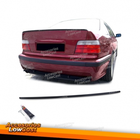 Spoiler trasero deportivo negro brillante apto para BMW Serie 3 E36 Sedan 90-98