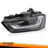 Faro delantero de xenón, AUDI A4 B8, 2012-2015, izquierdo negro
