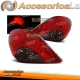 Faros traseros LED rojos ahumados para PEUGEOT 207 3D/5D 05-06/06-09