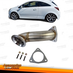 Downpipe acero inoxidable para Opel Corsa D 1.6 Turbo 07-14 Astra H 1.6 Turbo