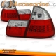PILOTOS BMW E46, 98-05 CRISTAL  ROJO-BLANCO SOLO TOURING LED