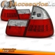 PILOTOS BMW E46, 98-05 CRISTAL ROJO-BLANCO SOLO TOURING LED