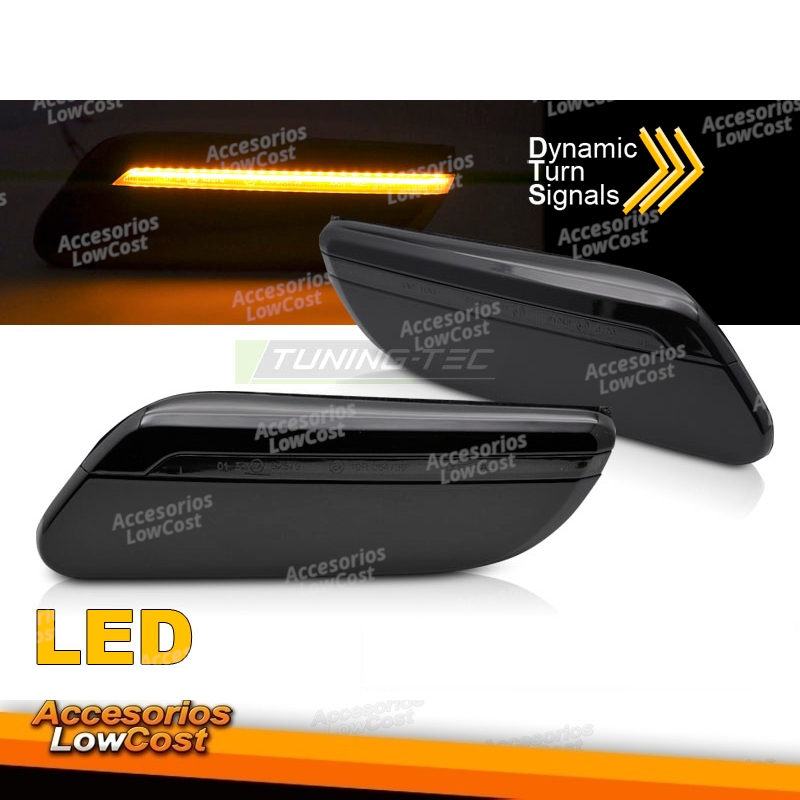 Clignotants Latéraux Dynamiques à LED Pour Mini Cooper One / Hatch F55 F56 / Cabriolet F57 (2013+) - Lentille Fumée Noire, Étancher