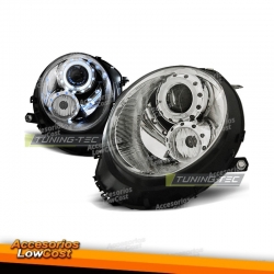 Faros delanteros cromados para Mini Cooper 06-14