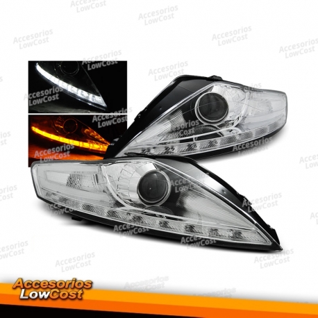 Farois dianteiros cromados para Ford Mondeo MK4 07-10