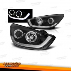 faros IX35 tube ligth fonde negro