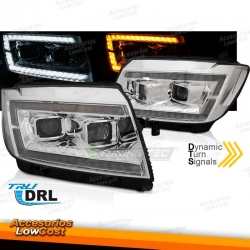 Faros delanteros cromados para Volkswagen Crafter II 17-