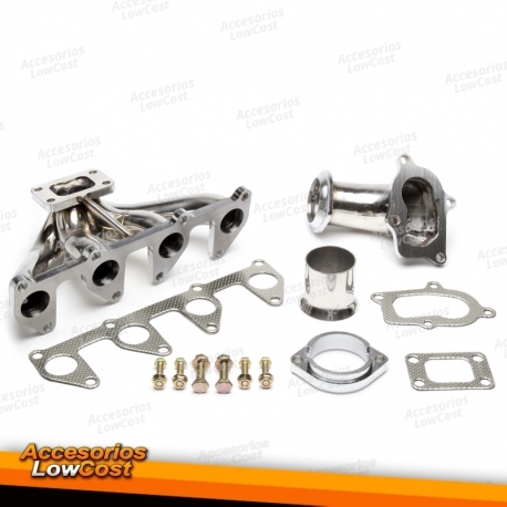 Coletor turbo de aço inoxidável TA Technix com flange T25 Opel AsconaC/AstraF/Calibra/OmegaA/VectraA com motor C20NE + C20ZE