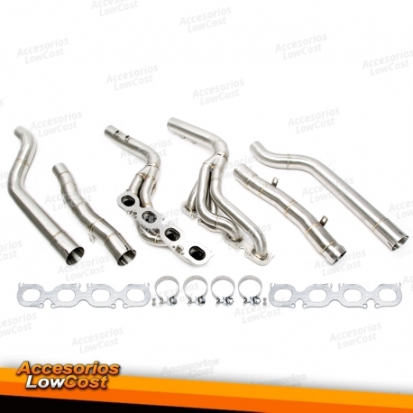 Coletor de escape TA Technix + tubo intermediário adequado para Mercedes Benz Classe C C63 AMG W204, C204, S204