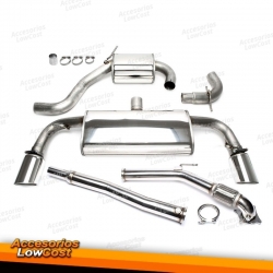 TA Technix Upgrade Kit Downpipe + Sistema dúplex de acero inoxidable 1x100mm apto para VW Golf VI