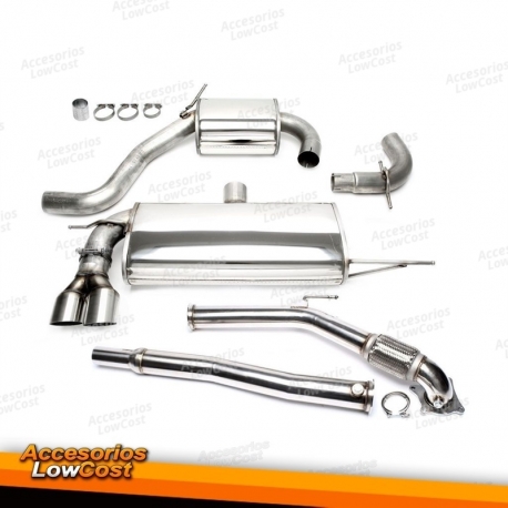 Kit de atualização TA Technix Downpipe + sistema de aço inoxidável 2x80mm adequado para Audi A3 8P, VW Golf V + VI