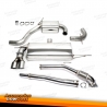 Kit de atualização TA Technix Downpipe + sistema de aço inoxidável 2x80mm adequado para Audi A3 8P, VW Golf V + VI
