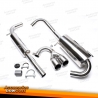 Technix TA System Aço Inoxidável 2x76mm Redondo/Alargado Ajuste para VW Lupo 6E/6X