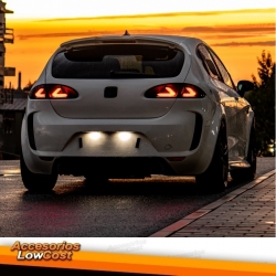 PILOTOS TRASEROS FULL LED PARA SEAT LEON 1P (04-09), LED LIGHTBAR AHUMADOS