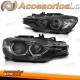 Faróis de xenônio pretos DRL LED olhos de anjo para BMW F30/F31 10/11 - 05/15