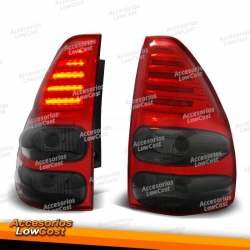 Faros traseros Toyota Land Cruiser 120 03-09 LED Rojo ahumado