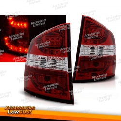 Lanternas traseiras LED vermelhas e brancas para Skoda Octavia II Combi 04-12